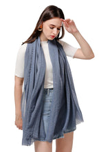 ICW Women's UV Protection Premium Light Weight Wrinkle Ironless Crinkle Cotton Hemp Summer Scarf Stoles Shawl head scarves for girls (colour 1)