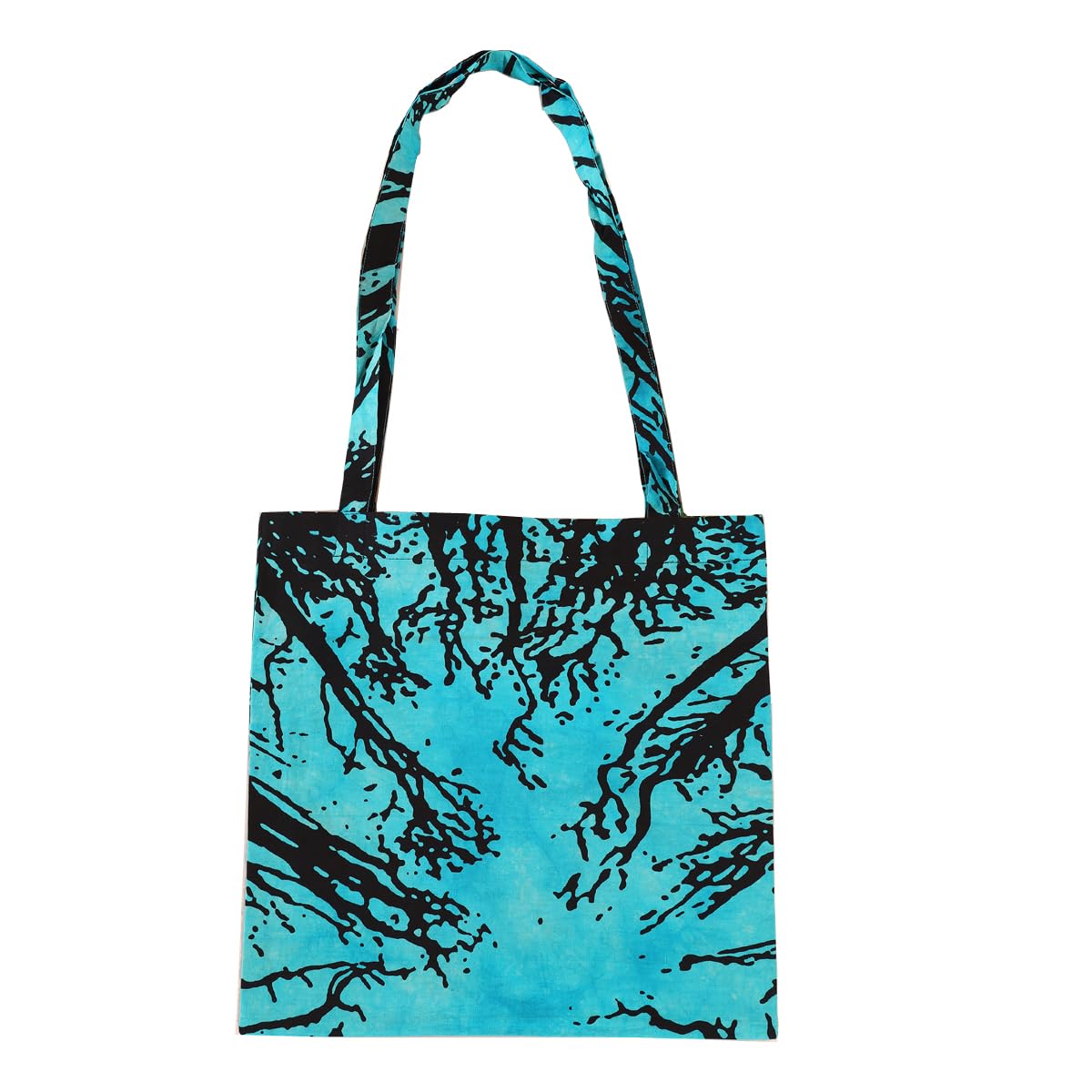 Ravaiyaa - Attitude is everything Cotton Shoulder Bag/Tote Bag For Women| Printed Multipurpose Handbag With Top Zip | Best For Shopping, Travel, Work, Beach, Office, College (Turquoise Dark Forest)