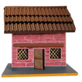 BISWAS BROTHER Village Hut Bricks Wall Roof Tiles Wood(65 MM 65 MM 75 MM) Sweet Home Village, Multicolor