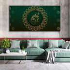 VIBECRAFTS Canvas Paintings for Living Room Drawing Room Auspicious Ganesha Head Canvas Wall Painting Fitted With Wooden Frame for Home | Office | Gift (PTVCH_2409)