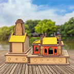 Char Dham Temple 3D Model, MDF Wood, Gangotri, Yamunotri, for Home, Office Decor Multicolour Pack of -02