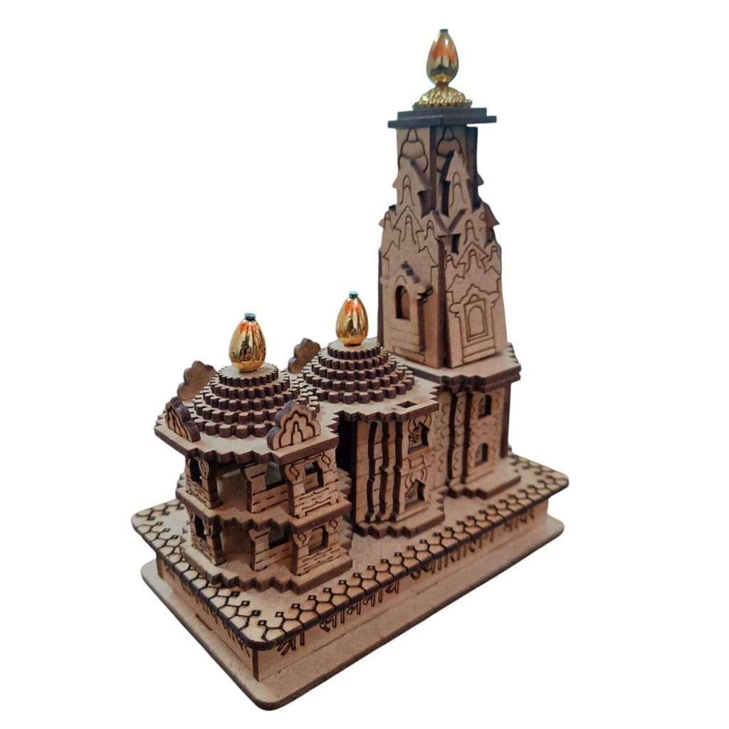 SriMaa Ventures Handmade Wooden MDF Shiv Shankar Somnath Jyotirlinga Temple for Puja, Temple, Spiritual Gifting