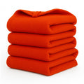 MAMRAJ 300 GSM Special for Heavy Winter Plain Light Weight Polar Fleece Blanket for Single Bed [ 60x90] (Orange) Kafalo