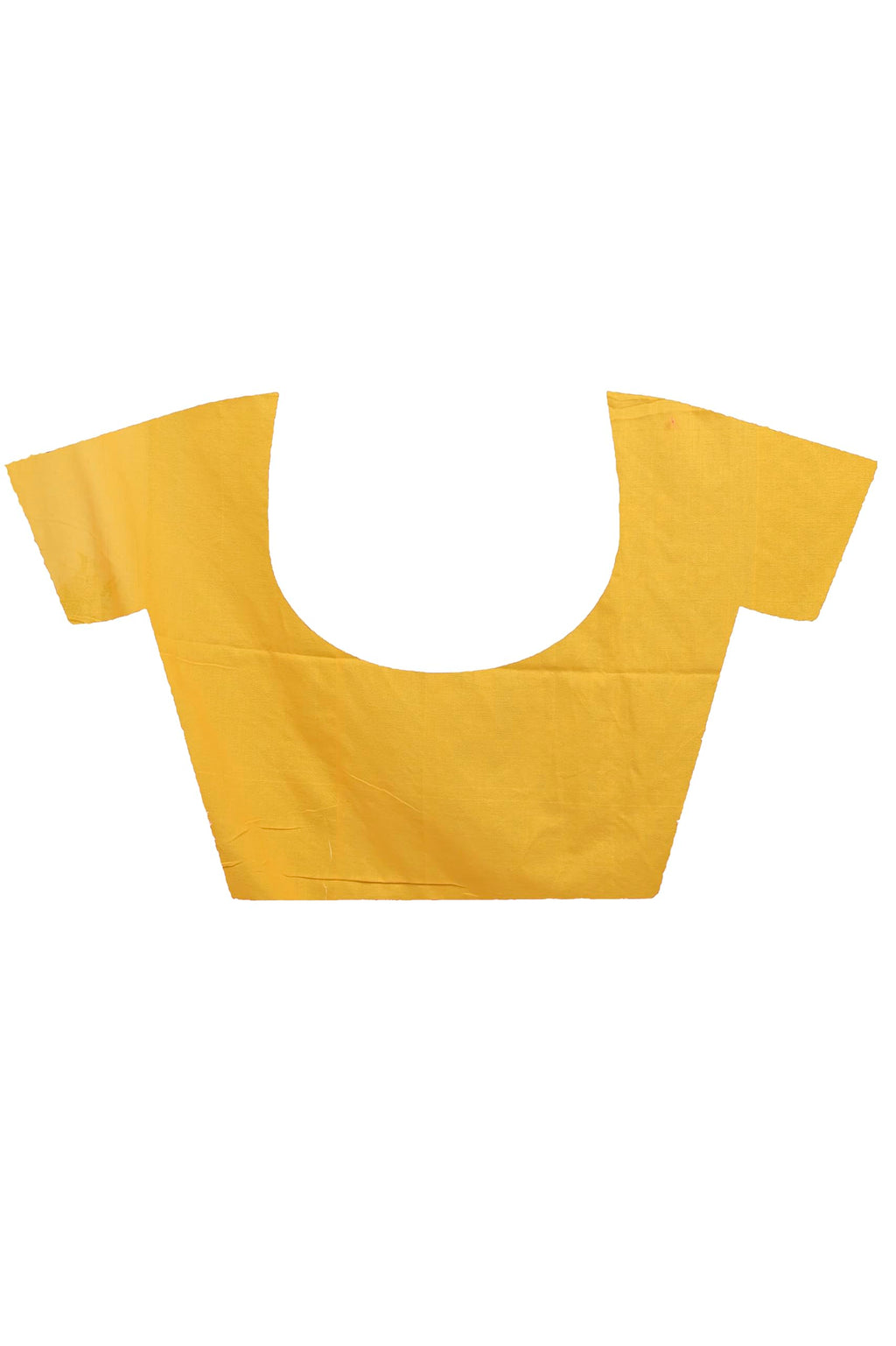 RoyBoni Khadi Embroidery Saree for Women | Fulmina Work | Pure Cotton Khadi Saree with Blouse Piece | Lightweight Traditional (Yellow)