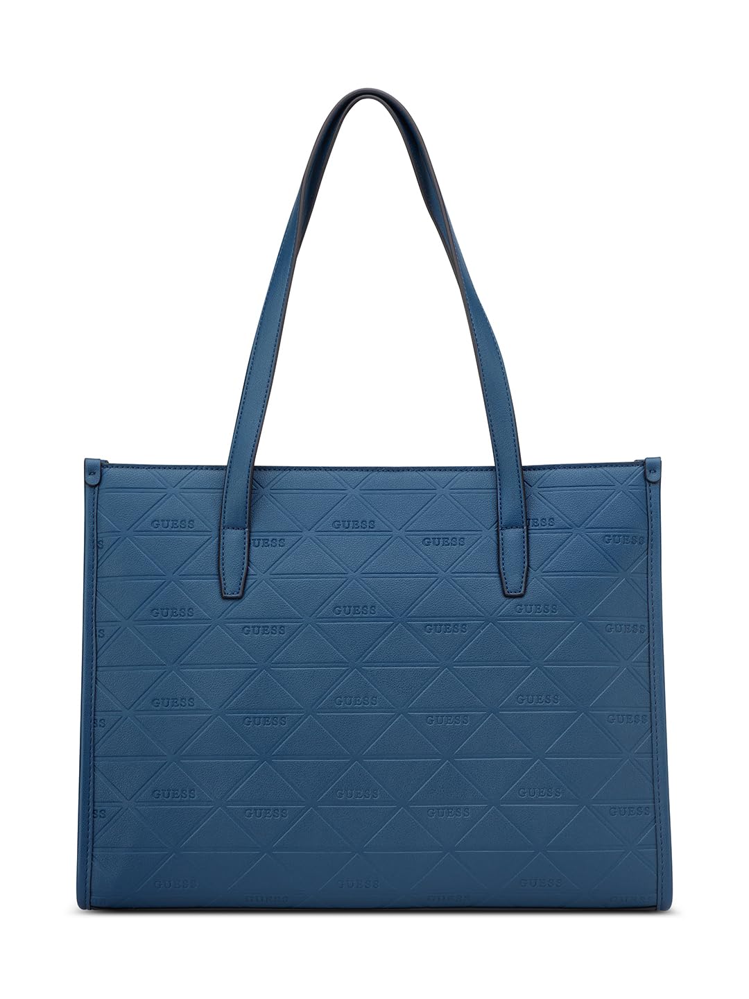 Guess Navy Textured Zipper Finneas Carryall Tote Bag