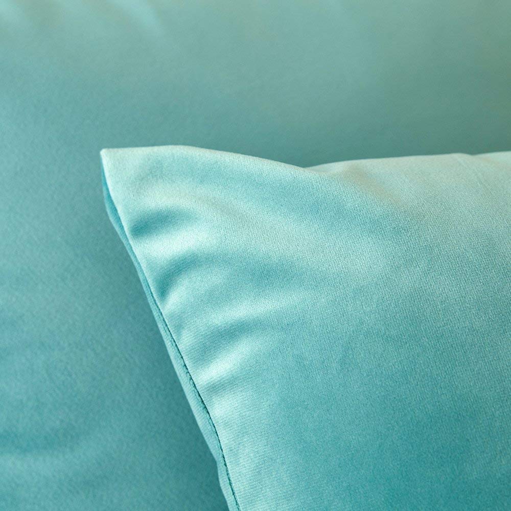 Khooti Velvet Cushion Cover, 16x16 | Teal Green | Pack of 3 | Solid Plain Soft & Smooth, Decorative Cushion Covers for Living Room, Bedroom, Couches, Chairs, Sofas, Beds & Home Decor
