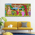 VIBECRAFTS Canvas Paintings for Living Room Drawing Room Canvas Painting of Indian Holy Place Mathura Vrindavan for Home|Office|Gift(PTVCH_2392N)(48 x 24 Inches)