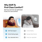 Nenkarn Stuffable Travel Neck Pillow Cover with Eye Mask, No Filler, Black
