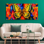 VIBECRAFTS Canvas Paintings for Living Room Drawing Room Beautiful Tiger Butterfly Premium Canvas Wall Painting Fitted With Wooden Frame for Home | Office | Gift (PTVCH_2327)