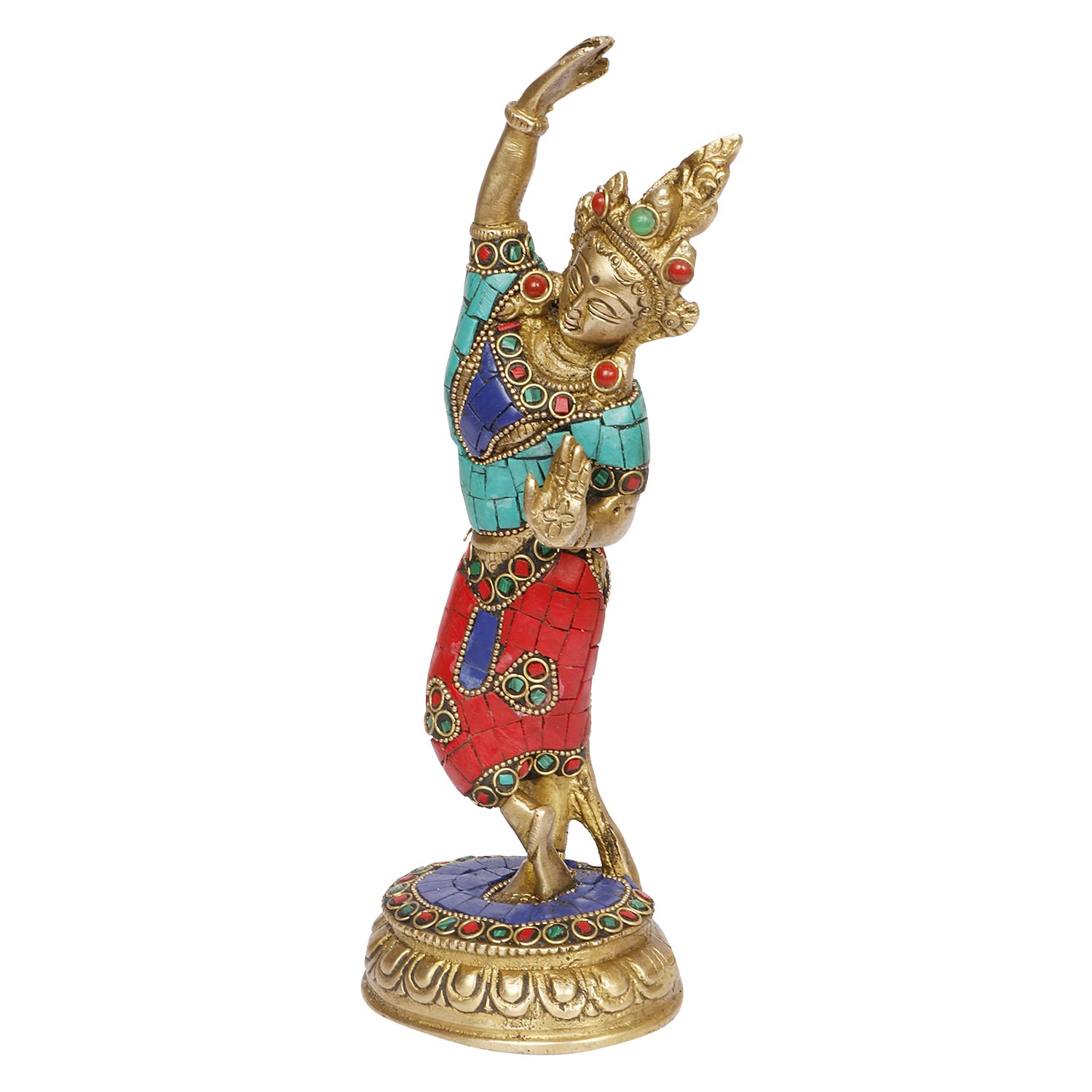 ARTVARKO Tibetan Buddhist Maya Devi Mother of Shakyamuni Buddha Brass Statue Showpiece for Home Décor Gift Vastu Fengshui 8.5 Inch
