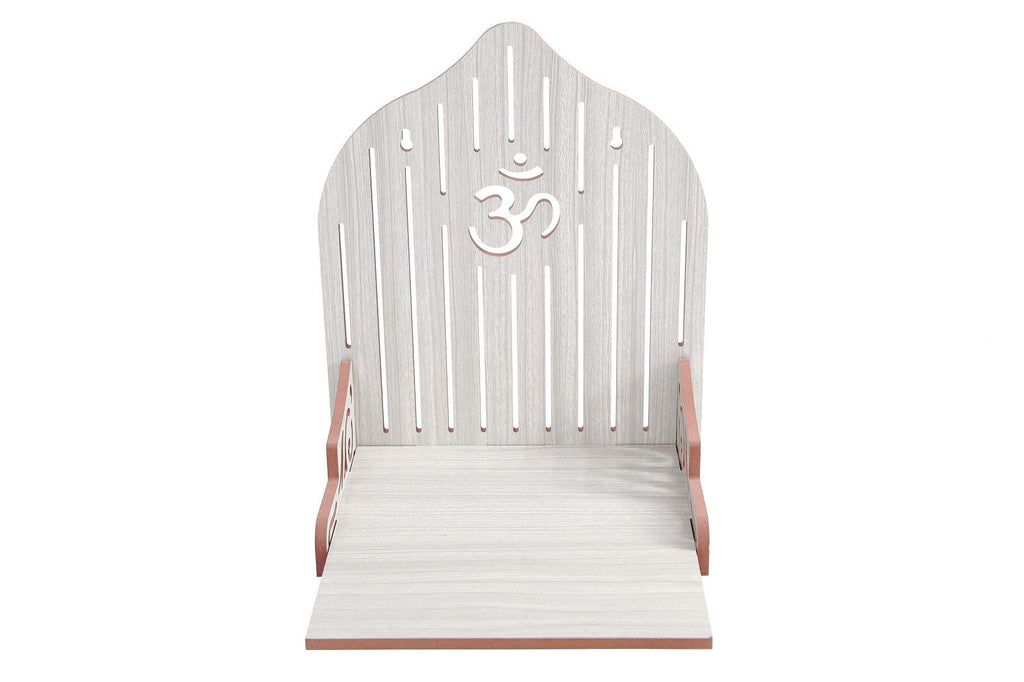 VJ SONS Wooden Temple Plywood Mandir Singhasan,Baal Gopal,Pooja Room Home Decore Office Or Home Temple (White)
