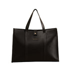 Urban Space Vegan Leather Women Tote Bag with Laptop compartment, Handbag for Work, Ladies purse, Stylish Shoulder Bag, Laptop ipad Bags For Office Use, Gift for Women (Luna Tote Black)