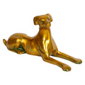 ARTVARKO Brass Sitting Dog Statue Animal Vastu and Feng Shui Alert Watching Dog for Wealth and Good Luck 9 Inch Gold
