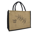 JUTEKA Printed Jute Bag for Lunch, Office, Grocery, Picnic, Tiffin, Shopping Hand Bag with padded cotton handles…