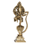ARTVARKO Brass Dancing Ganesha Statue Ganesh on Shesh Naag Hood Murti Vastu Religious Figurine for Mandir, Living Room, Office Table and Home Decor 10.5 Inch