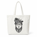 Adorvue Shrinath Ji DIY Art Tote Bag for Kids & Adults – Reusable Canvas Cotton Tote Bag for DIY Painting & Creative Activities, Stylish Eco-Friendly Bag for Shopping, Travel & College Pack of 1