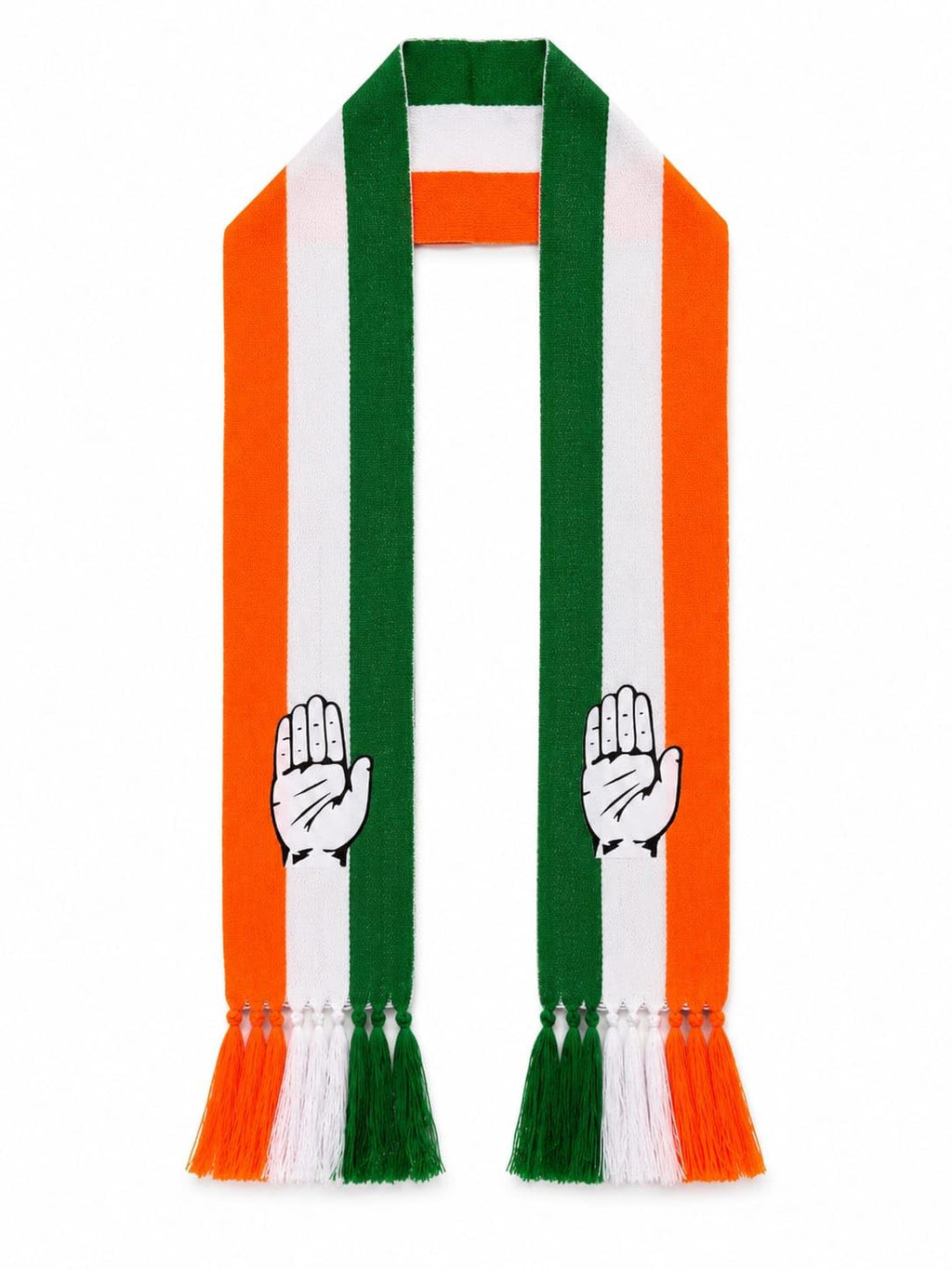 Shrim Aaradhya Congress Scarf with Badge Combo, Cotton, Unisex || Indian National Congress Party Patka || Haath Badlega Halaat || Congress Political Party Badge || Congress Gamcha Muffler