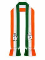 Shrim Aaradhya Congress Scarf with Badge Combo, Cotton, Unisex || Indian National Congress Party Patka || Haath Badlega Halaat || Congress Political Party Badge || Congress Gamcha Muffler