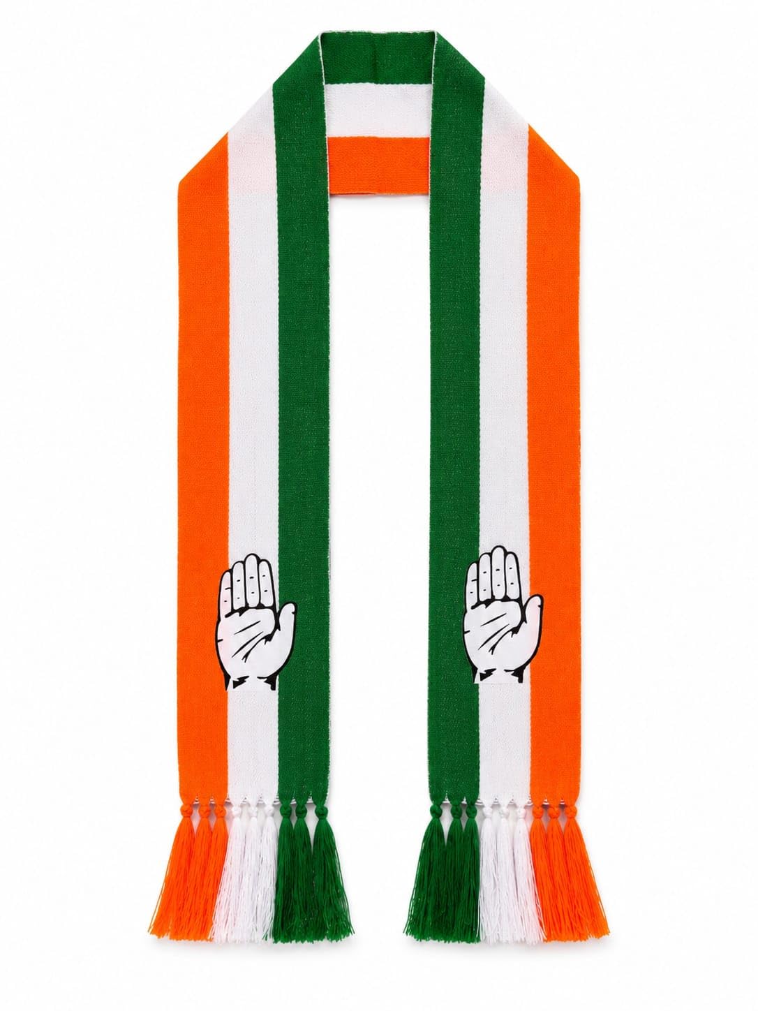 Shrim Aaradhya Congress Scarf with Badge Combo, Cotton, Unisex || Indian National Congress Party Patka || Haath Badlega Halaat || Congress Political Party Badge || Congress Gamcha Muffler