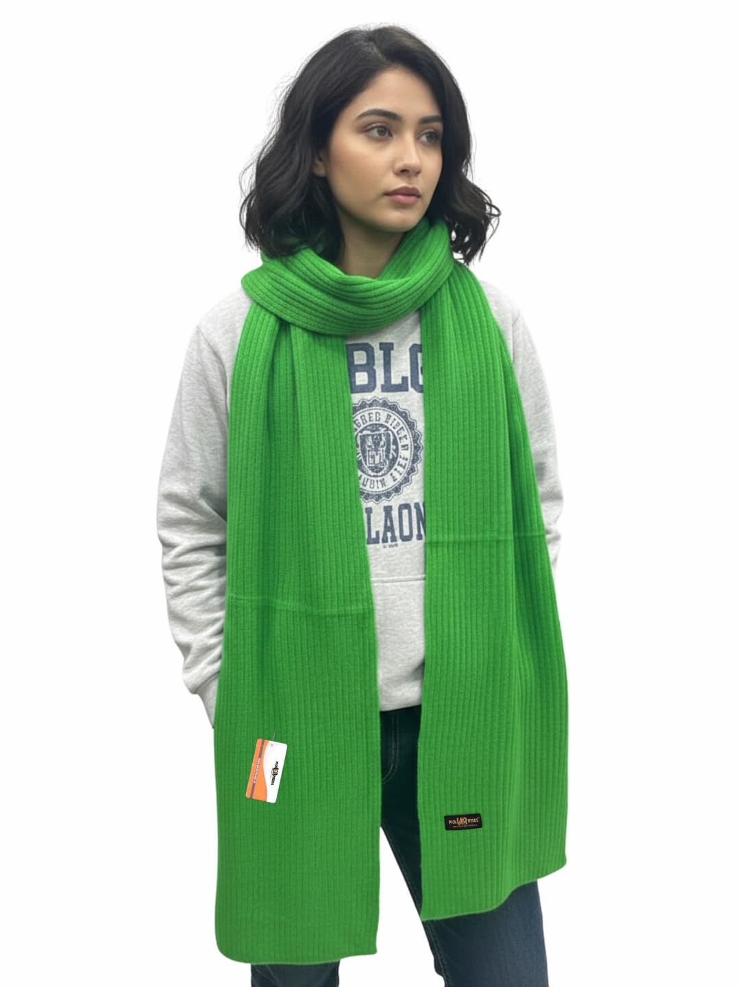 Pick Ur Needs Ultra Soft Ribbed Knit Muffler for Women Warm Winter Woolen Scarf Cozy Lightweight Neck Warmer for Casual & Outdoor Use