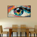 VIBECRAFTS Canvas Paintings for Living Room Drawing Room Canvas Wall Painting of Human Eye for Home|Office|Gift(PTVCH_2393NV)(48 x 24 Inches)