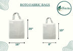 Fresh Bio Cotton Tote Bag - Reusable Shopping Cloth Bag | Perfect for Grocery, and Gym | Lightweight and Stylish (70 gsm) (Pack of 5, 14X 18)