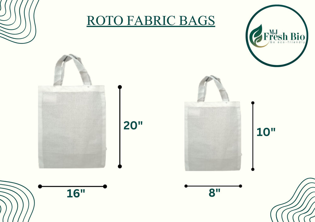 Fresh Bio Cotton Tote Bag | Reusable Shopping Cloth Bag for Grocery, Travel | Lightweight & Stylish | Eco-Friendly, Durable & Spacious