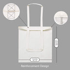 MyOrganicBag Economical Sustainable Cotton Tote Bag, Lightweight Medium Reusable Grocery Shopping Cloth Bags, Suitable for DIY, Advertising, Promotion, Gift, Activity (Pack of 5)
