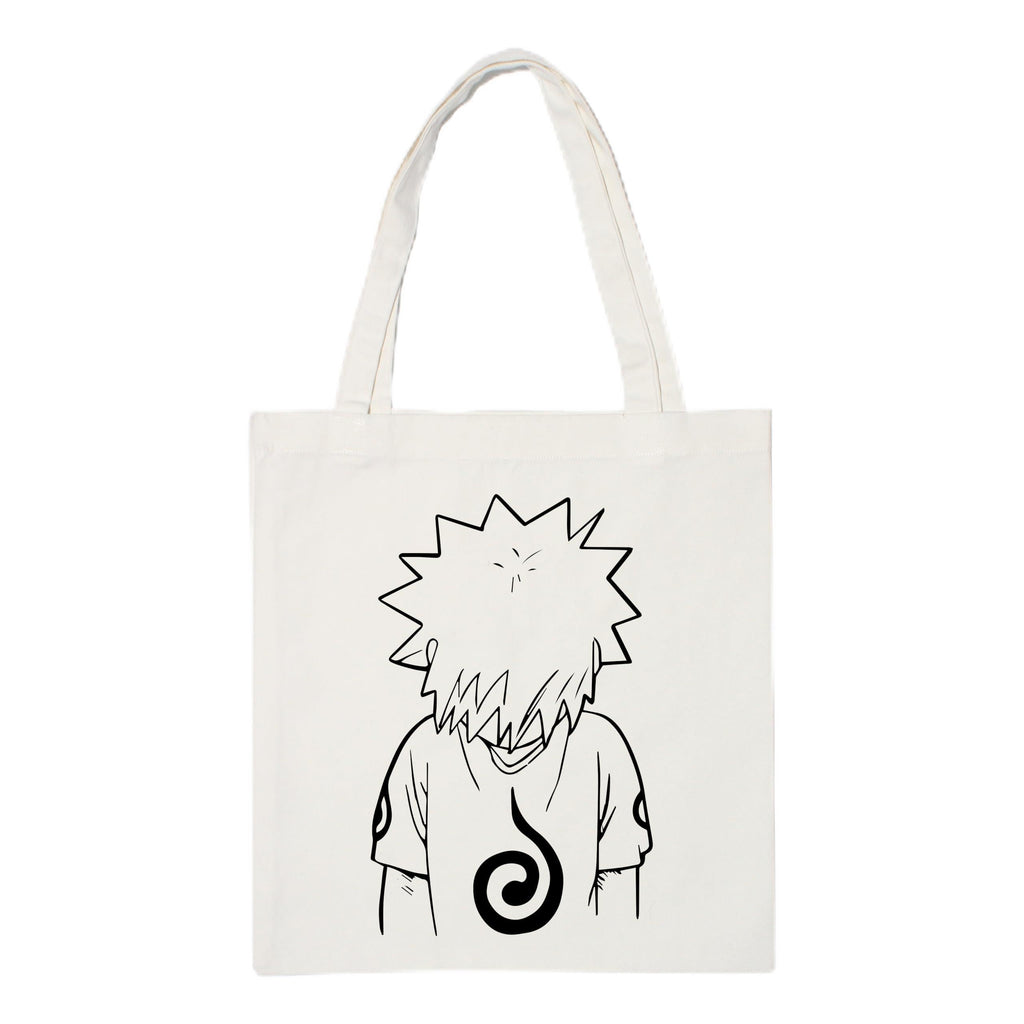 The Korhean Store Naruto Anime Print Tote Bag for College, Travelling, Shopping, Office, Beach & Daily Use, Ecofriendly & Reusable, Premium Canvas Cotton