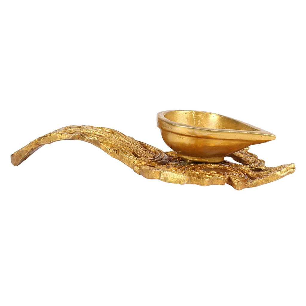 Svarup Brass Oil Diya Aarti Deepak Lamp with Long Handle: Perfect for Pooja, Camphor/Kapoor Burner, Arti Dia, Handheld Puja Jyot, and Table Mandir