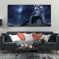 VIBECRAFTS Canvas Paintings for Living Room Drawing Room Shiva with Moon on the Head Wall Painting Fitted with Wooden Frame for Home|Office|Gift(PTVCH_2274)