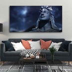 VIBECRAFTS Canvas Paintings for Living Room Drawing Room Shiva with Moon on the Head Wall Painting Fitted with Wooden Frame for Home|Office|Gift(PTVCH_2274)