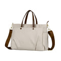 LATIQ MART Women's Office Essential Tote Bag With Double Handle Shoulder Strap, 15.6 Inch Laptop Compartment, Laptop Sleeve, Shoulder Work Handbag, Organizational Pockets For Girls (Sandy Beige)