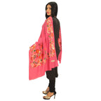 Matelco Women's Pashmina Embroidered Shawl (Ad002Mj115Gj_Gajri_28 X80 Inches)