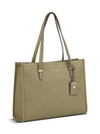 Guess Light Musk Textured Zipper Finneas Carryall Tote Bag