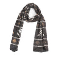 RAI SAHAB Printed Cotton Scarf for Women, Lightweight Soft Scarves Stoles for Summer & Winter(ST-86BLK10)
