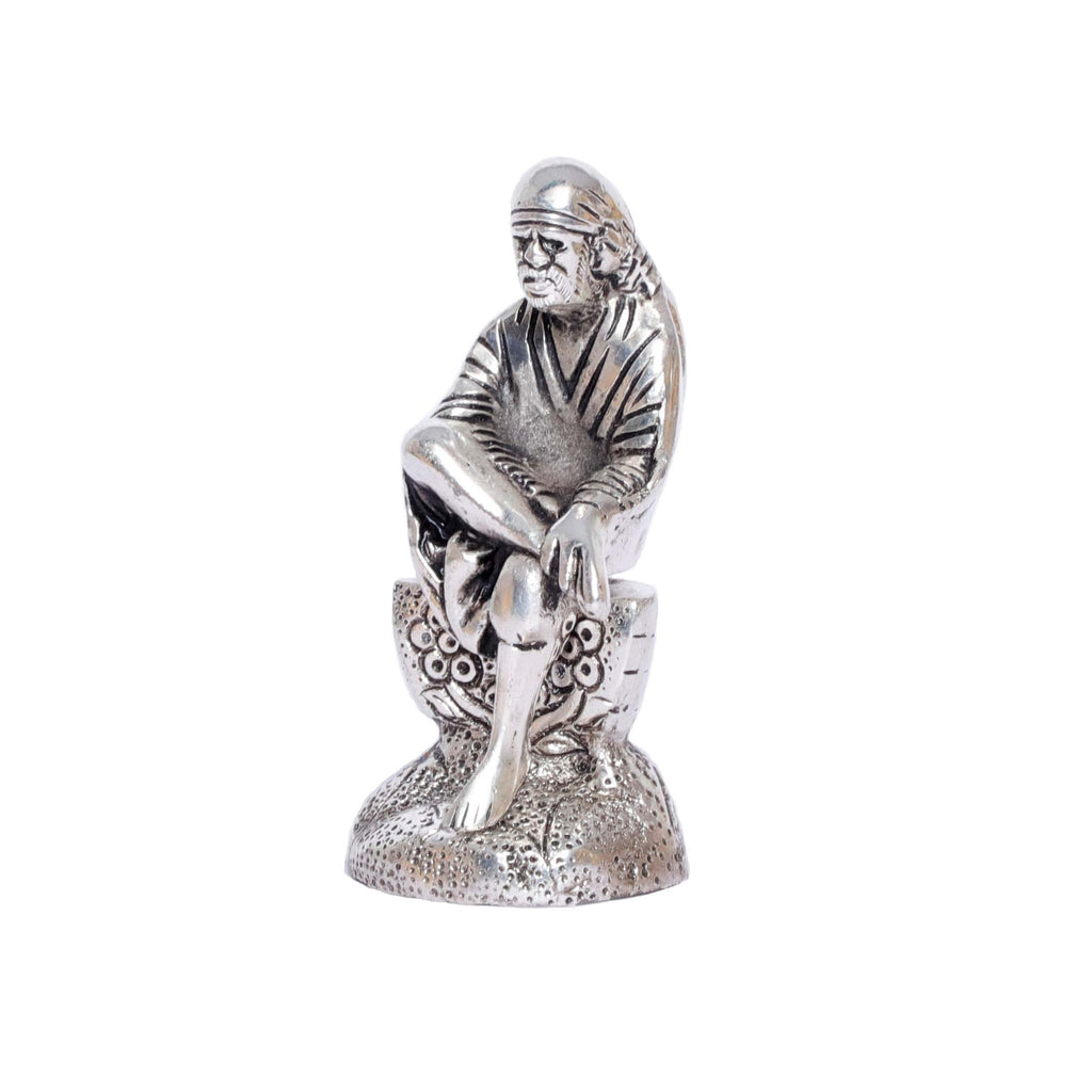 KridayKraft Shirdi Sai Baba Statue Idol Showpiece for Car Dashboard & Home,Office,Table Decorative Gift Article,Religious Showpiece
