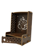 EXPRO Wooden Wall Mounted Pooja Mandir for Home & Office, Wooden Temple for Home Decor Hanging Pooja Stand for Idols | Height: 5 | DIY (Do-It-Yourself) (Height 5 | Ganesh Ji Design-1)