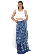 Gutthi Women's Cotton Stoles | Scarf Lightweight & Comfortable for All Seasons, Size (100X180 CM) (Blue)