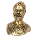 ARTVARKO™ Brass Chhatrapati Shivaji Maharaj Idol,The Legend of Maharashtra Statue Murti Statue for Home Office Décor Gift Item (Golden Small 7x9x8.5 cm)