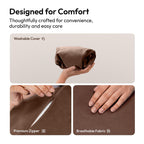 Frido Wedge Plus Cushion Cover | Ultrasoft, Breathable & Cool Pillow Cover | Aesthetic Pillow Cover for Home | Durable & Machine Washable | Coffee Brown