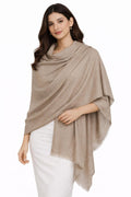 VIC Cashmere Pashmina Plain Stole – Soft Solid Color Wrap | 70x200 cm | Luxury Lightweight Scarf | Product Code: VIC-CPP-06 (Beige)