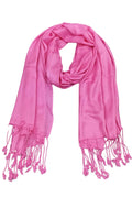 FM Trends Stylish Plain Scarf for Women & Girls | Solid Color Stole, Dupatta, Shawl | Elegant Ladies Accessory (Pink, 1.8 meters)