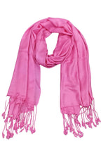FM Trends Stylish Plain Scarf for Women & Girls | Solid Color Stole, Dupatta, Shawl | Elegant Ladies Accessory (Pink, 1.8 meters)