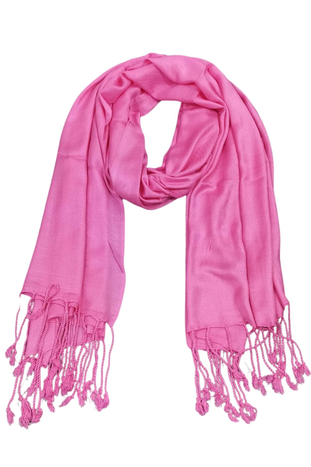 FM Trends Stylish Plain Scarf for Women & Girls | Solid Color Stole, Dupatta, Shawl | Elegant Ladies Accessory (Pink, 1.8 meters)