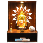 Sehaz Artworks Puja Mandir for Home Big Size | Pooja Mandir for Home | Pooja Stand | Wooden Temple -OM