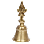 Artvarko Brass Vishnu Vehicle Garuda Hand Held Bell Ghanti for Gods Puja Pooja Gift Spiritual Gifts 6 Inch