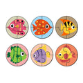 Artvibes Cute Fishes Premium Wooden Puzzles for Kids | Jigsaw Puzzles for Kids Age 2-5 | 4 Piece Puzzles | Toddlers Wooden Puzzle (PZ_609NN), Set of 6
