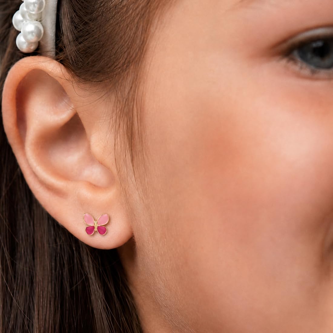 KISNA 9KT FlutterBling Gold Kids Earring | Pure Gold Gifts for Children
