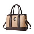 SYGA Women's Handbag | Tote Bag with Dual Tone Ribbed Texture | Elegant Shoulder Bag for Office & Casual Use(Khaki)